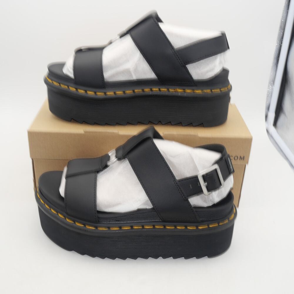 NEW Dr. Martens Women's 8 Platform Sandals Francis Leather Strap Retro - Picture 6 of 14